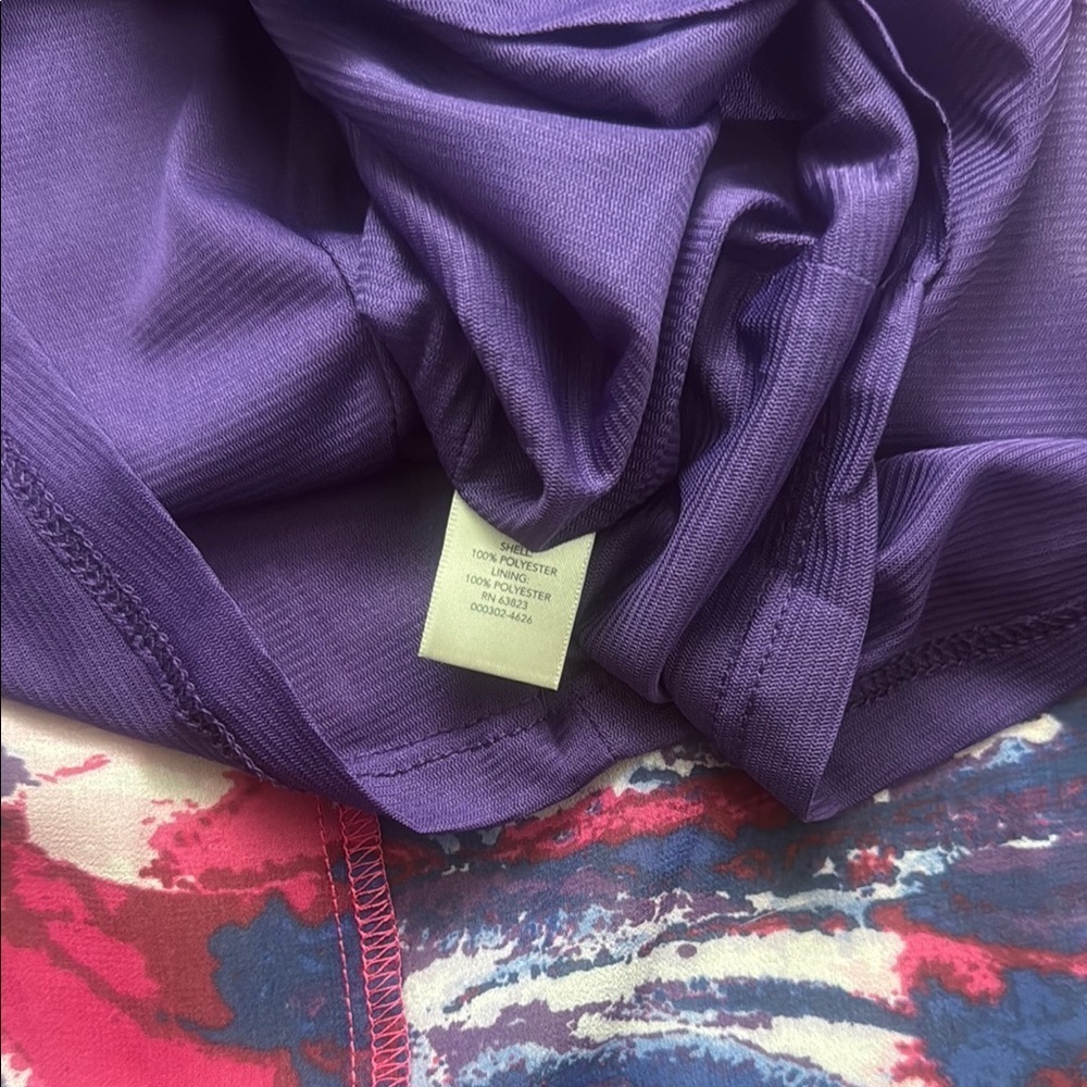 BNWT Christopher & Banks Pink Purple Tie Dye Chiffon Wrap Maxi Womenβs Dress - Picture 7 of 8